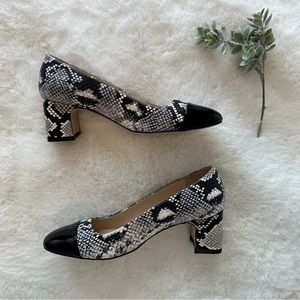 Stuart Weitzman | NWT - Milla Snake-Embossed Leather Pumps - Size 7